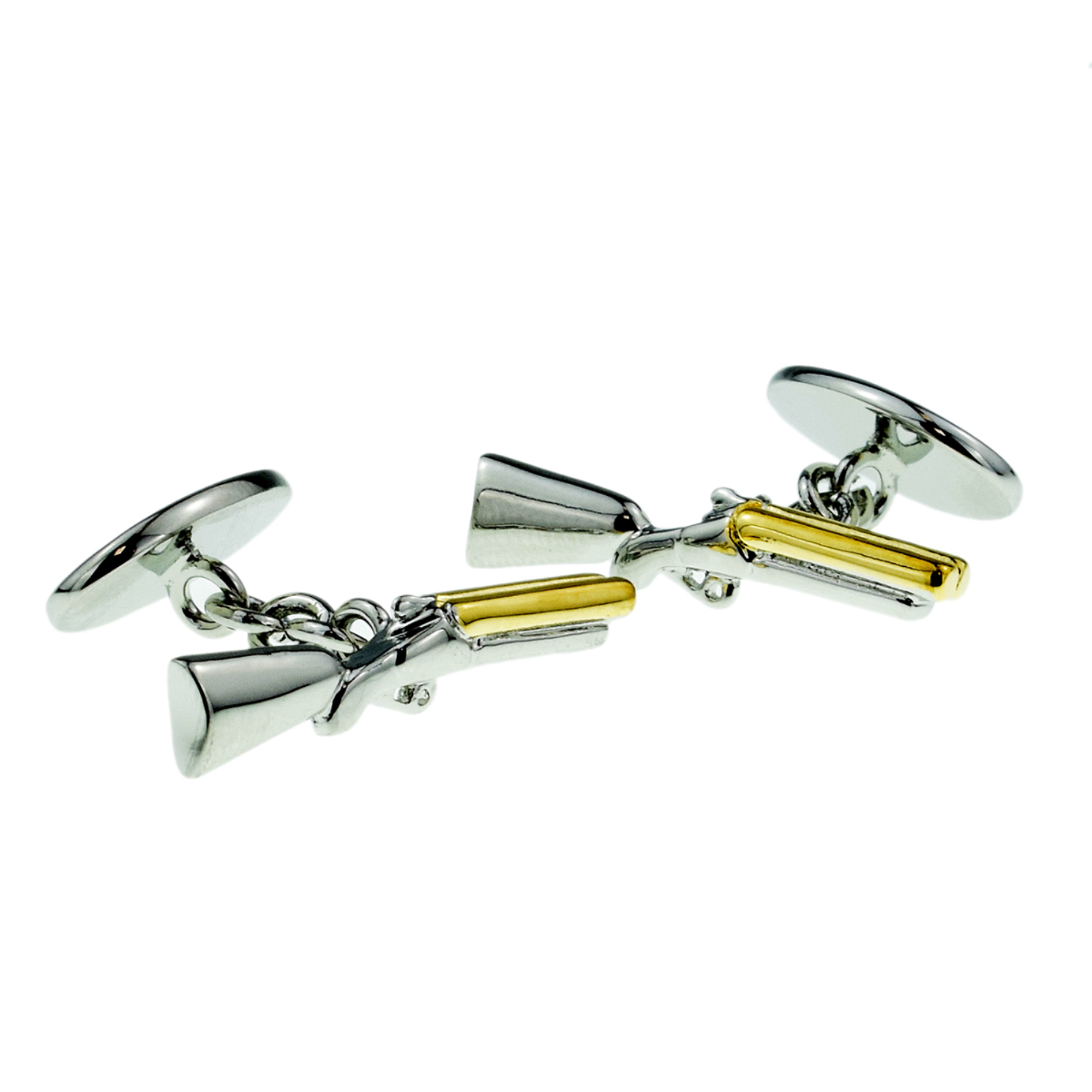 Double Barrel Shotgun (chain) Cufflinks | Weaponry & Armory Cufflinks
