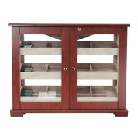 250 CT Bubinga Wooden Double Door Mahogany Lining Cabinet for Cigars