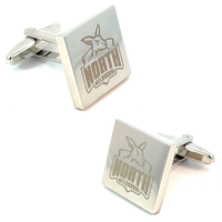 Silver North Melbourne Kangaroos AFL Cufflinks