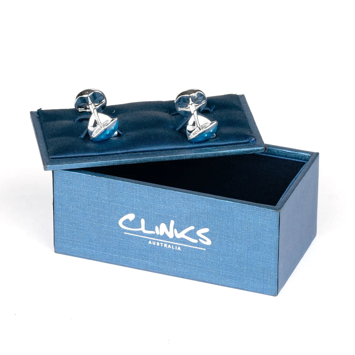 Blue/Silver Sailing Ship Cufflinks