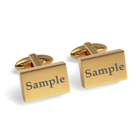 Engraved Words Custom Rectangle Cufflinks