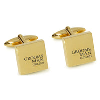 Groomsman & Date Engraved Wedding Cufflinks Engraving Cufflinks Clinks Autralia