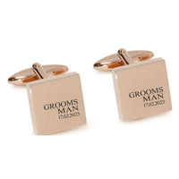 Groomsman & Date Engraved Wedding Cufflinks Engraving Cufflinks Clinks Autralia