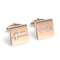 You Are My Person Engraved Cufflinks