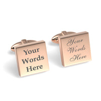 Engraved Words Custom Cufflinks