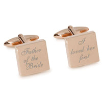 Father of the Bride Loved Her First Engraved Wedding Cufflinks Engraving Cufflinks Clinks Australia
