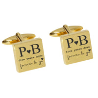 Five Years Down Forever to Go Engraved Cufflinks Engraving Cufflinks Clinks Australia