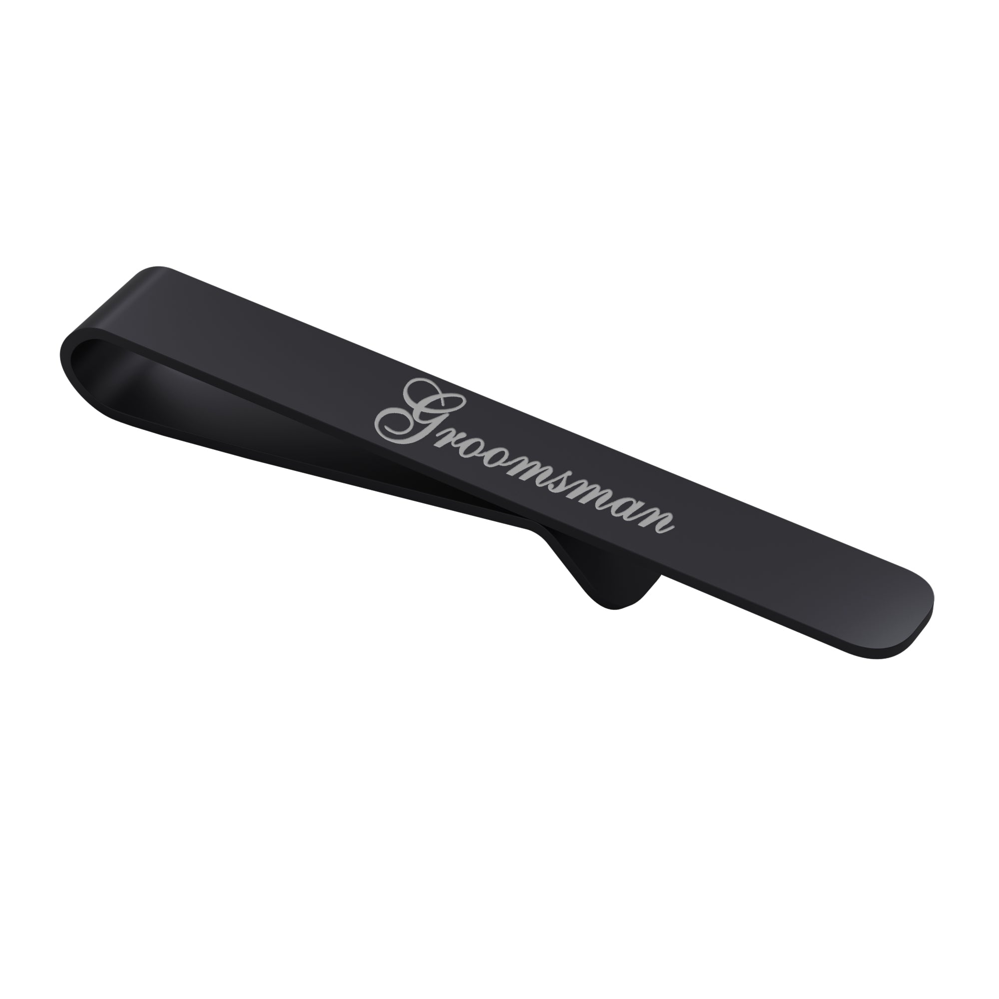 Wedding Role Groomsman Engraved Tie Bar