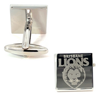 Silver Brisbane Lions AFL Cufflinks