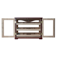 250 CT Bubinga Wooden Double Door Mahogany Lining Cabinet for Cigars