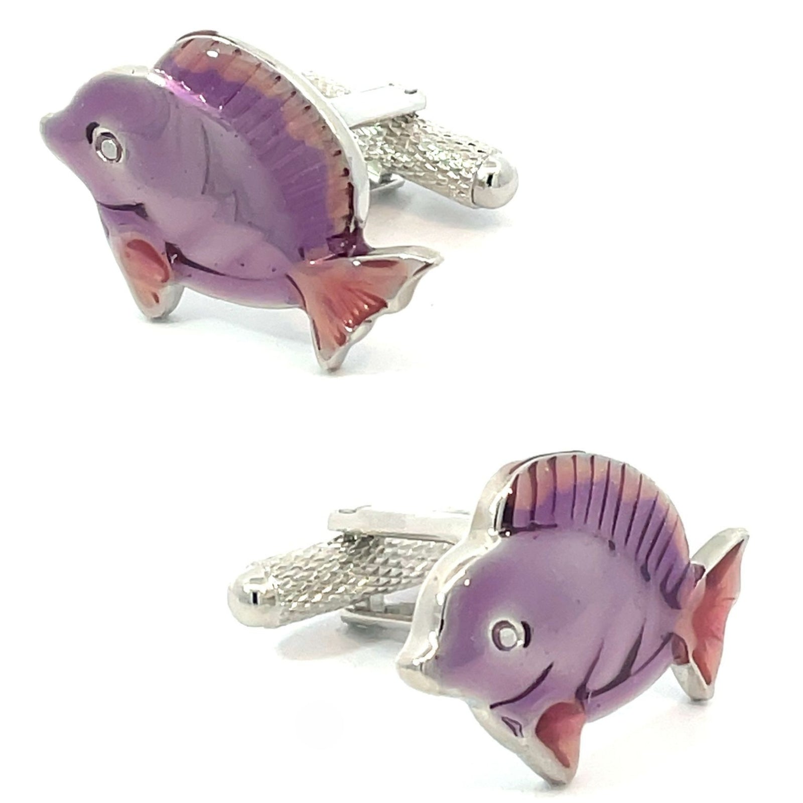 Purple Reef Fish Cufflinks