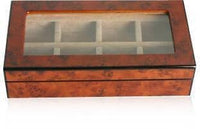 8 Pair Wooden (Elm Burl) Storage Box Cufflink Boxes Clinks Australia