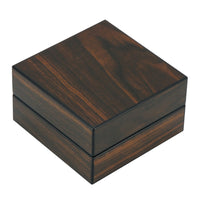 Walnut Wooden Foldable Cigar Ashtray with Cigar Cutter