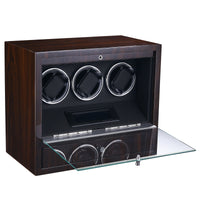 Brighton Watch Winder for 3 Watches with Drawer