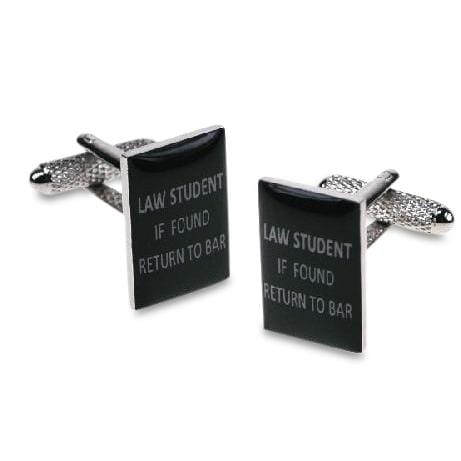 Law Student Slogan Cufflinks (if found, return to bar) Novelty Cufflinks Clinks Australia Law Student Slogan Cufflinks (if found, return to bar) 