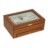 Wooden Jewelry Box with a Drawer Storage Boxes Clinks