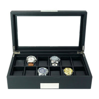 12 Slots Leather Watch Box Watch Boxes Clinks