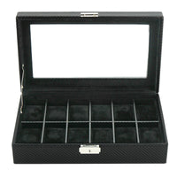 Leather Watch Box for 12 watches storage Watch Boxes Clinks