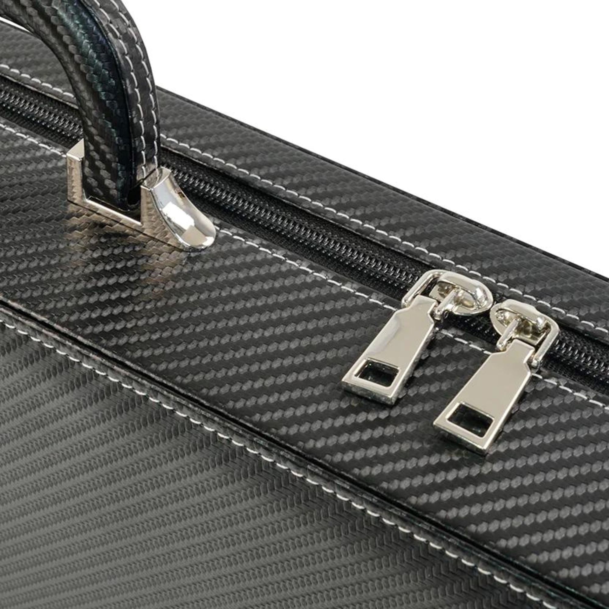 24 Slots Black Leather Watch Storage Case Watch Boxes Clinks 