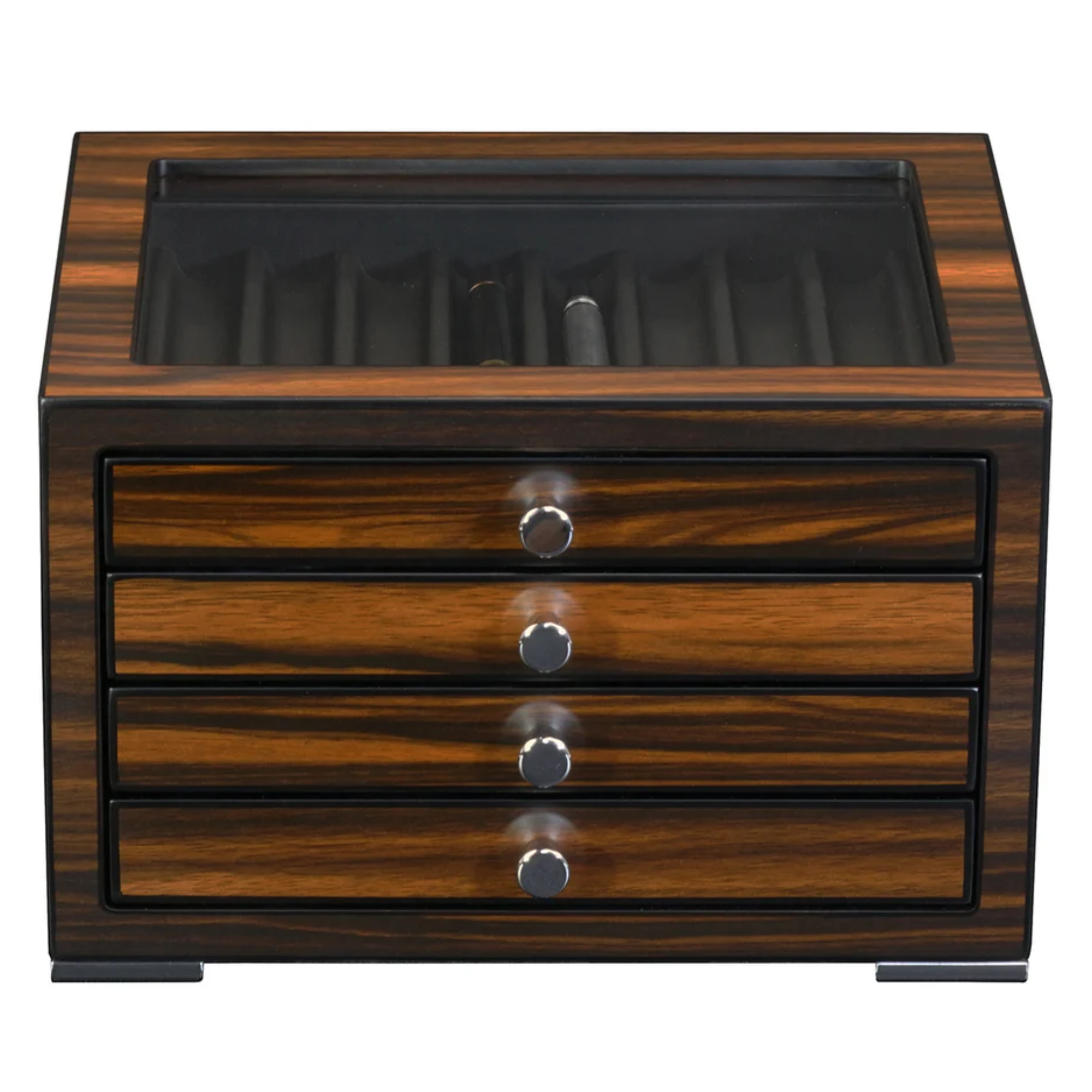 32 Slots Ebony Wooden Pen Box