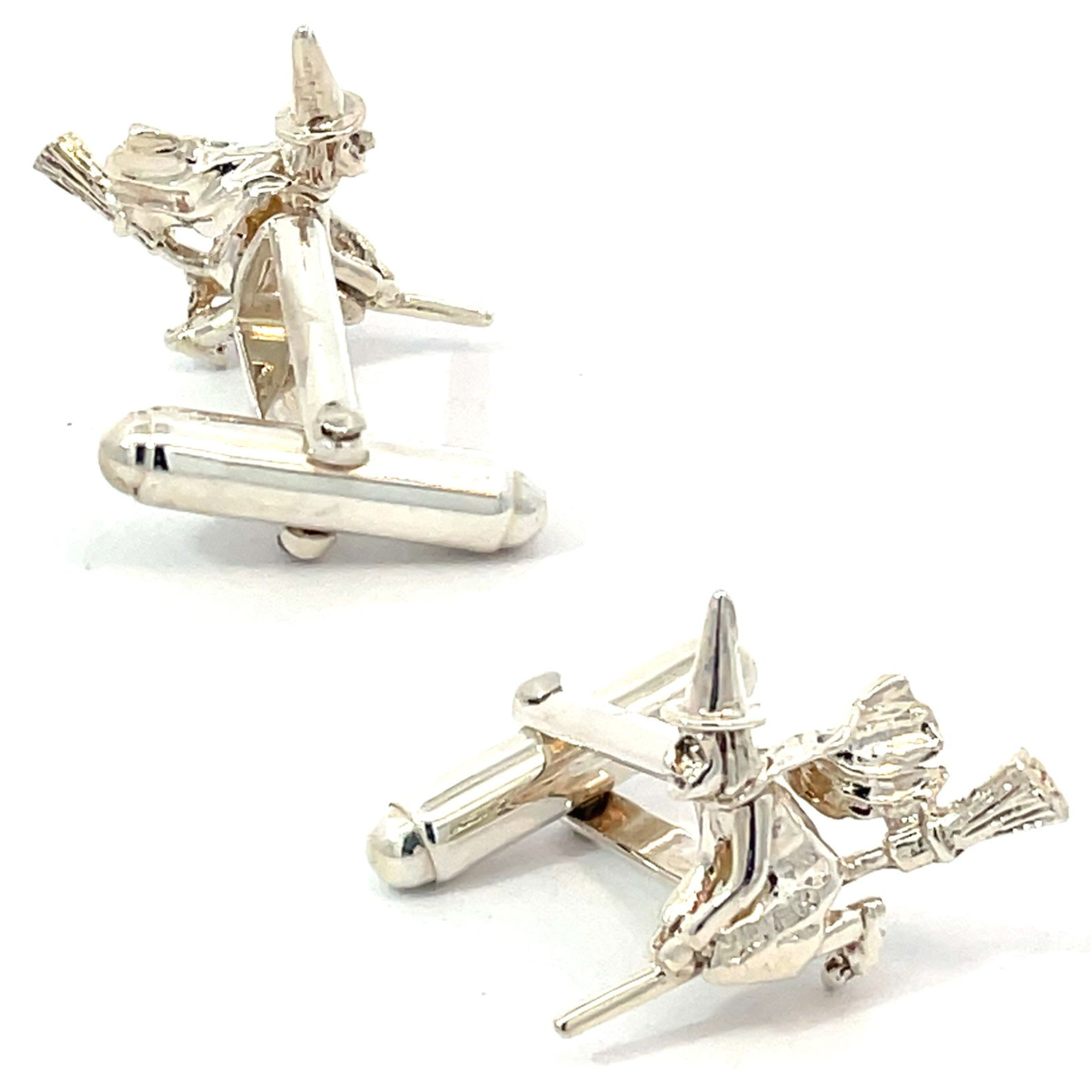 Solid Silver Witches Cufflinks