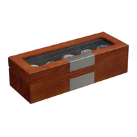 Seconds - 5 Slots Mahogany Wooden Watch Box