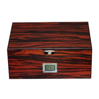 50 CT Ebony Cigar Humidor Box for Cigars Cigar Boxes Clinks