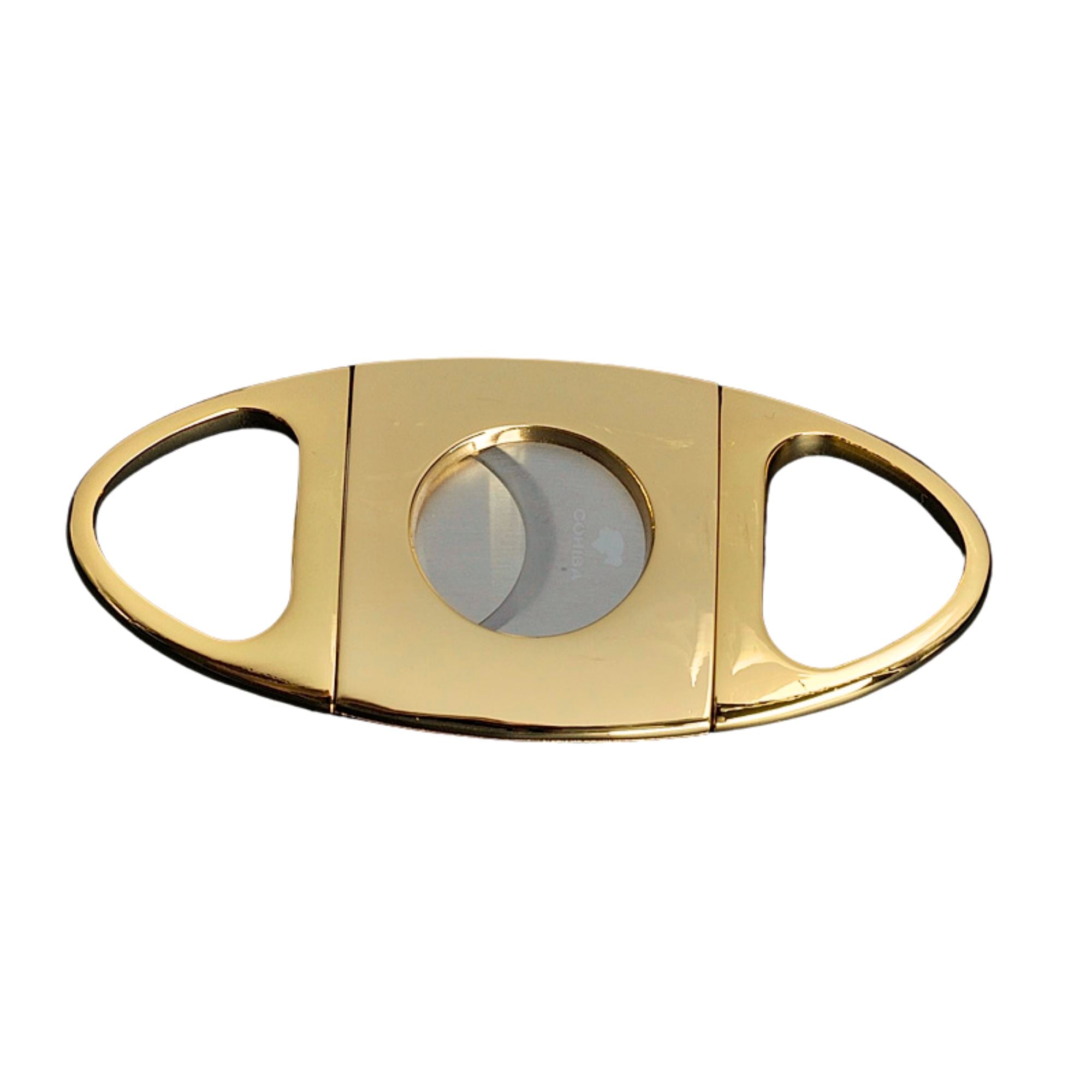 Gold Two Finger 64 Ring Gauge Cigar Cutter Boxed Cigar Cutter Clinks Australia 