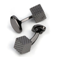 Gunmetal Diamond Textured Cube Cufflinks Classic & Modern Cufflinks Clinks Australia
