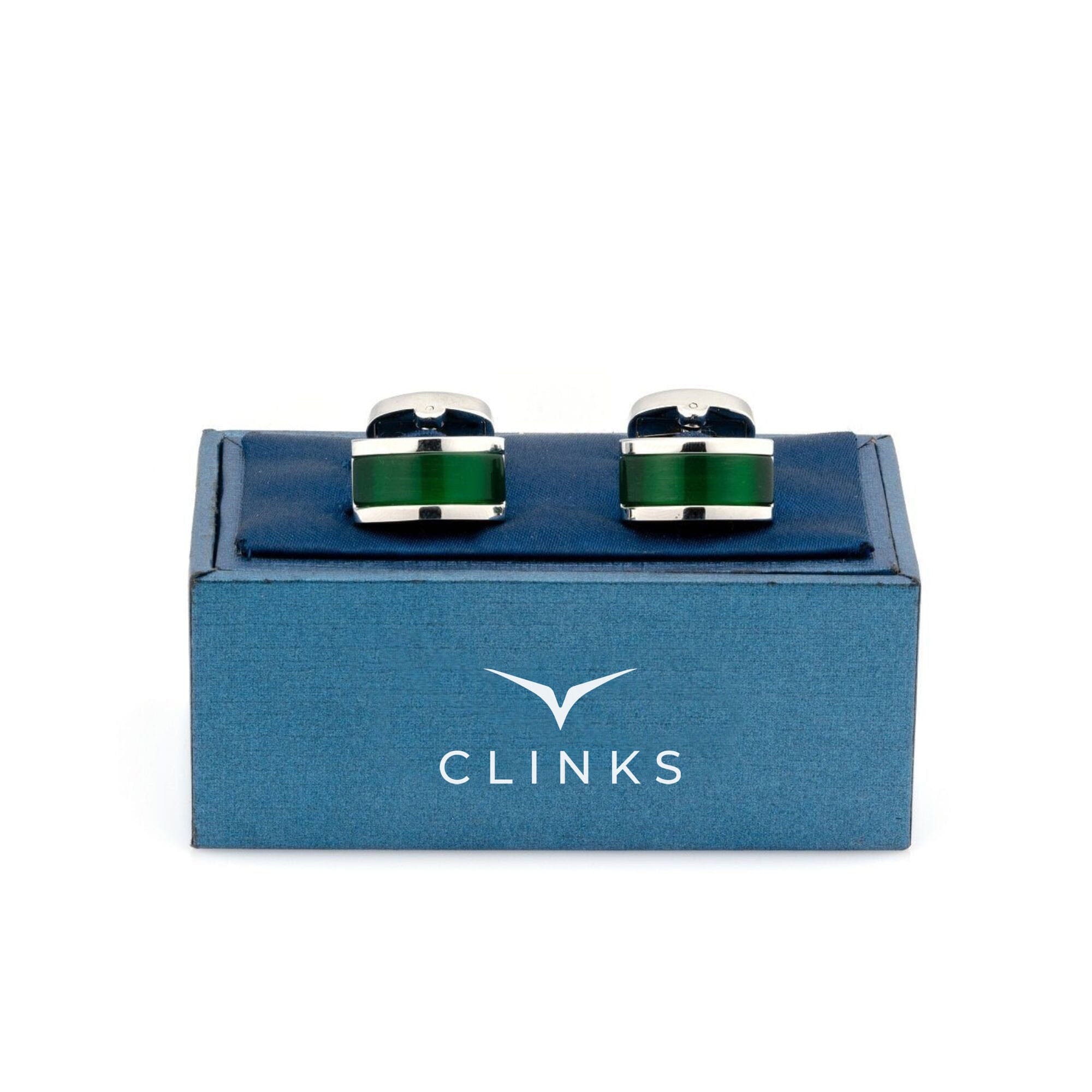 Green Cateye Cufflinks Classic & Modern Cufflinks Clinks Australia 