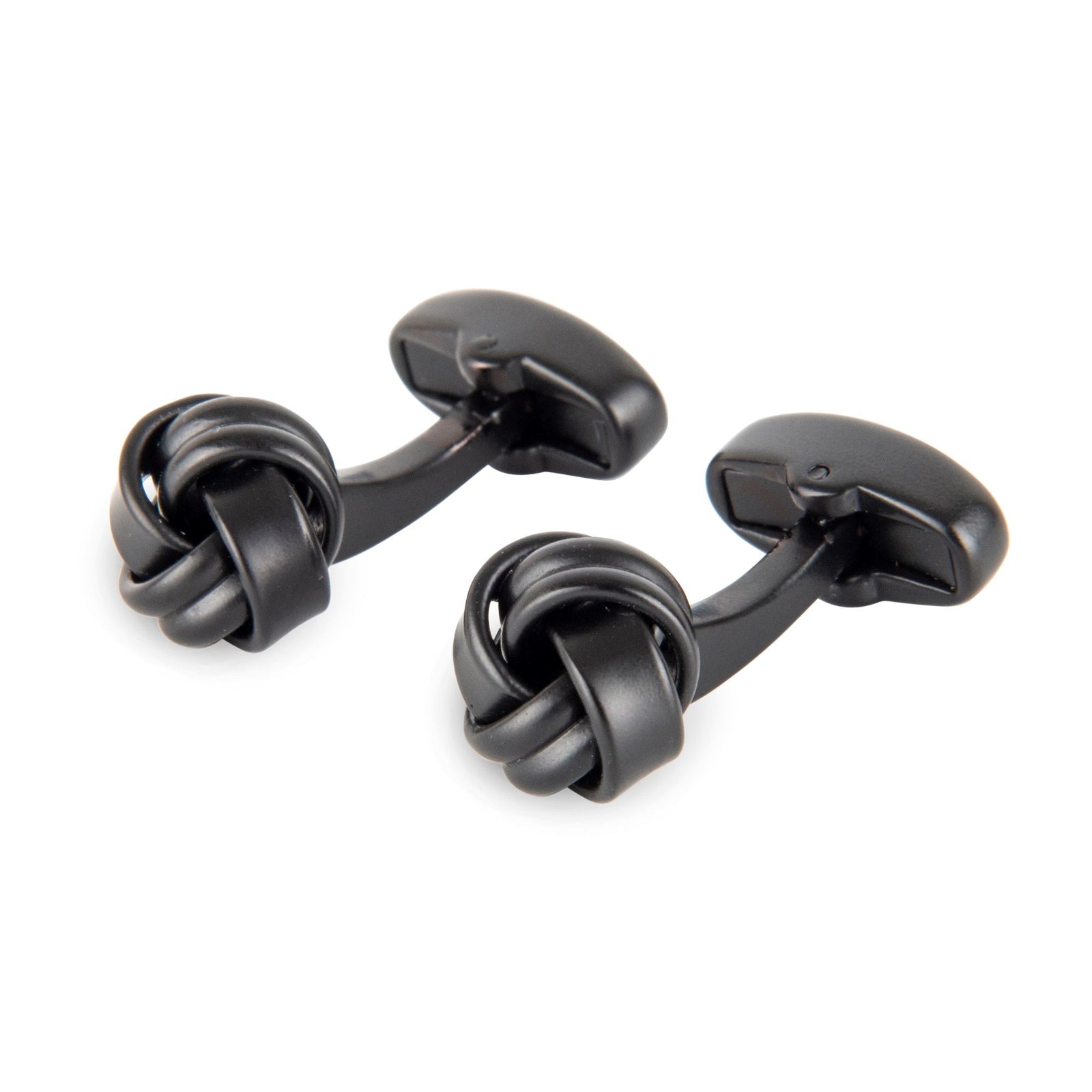 Matte Black Knot Cufflinks Classic & Modern Cufflinks Clinks Australia 