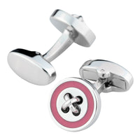 Pink Button Cufflinks Classic & Modern Cufflinks Clinks Australia