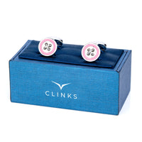Pink Button Cufflinks Classic & Modern Cufflinks Clinks Australia