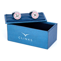 Pink Button Cufflinks Classic & Modern Cufflinks Clinks Australia