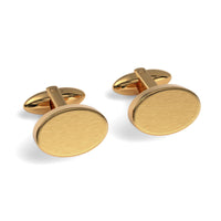 Oval Engravable Cufflinks Engraving Cufflinks Clinks Brushed Gold