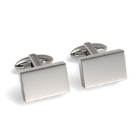 Rectangle Engravable Cufflinks Engraving Cufflinks Clinks Shiny Silver