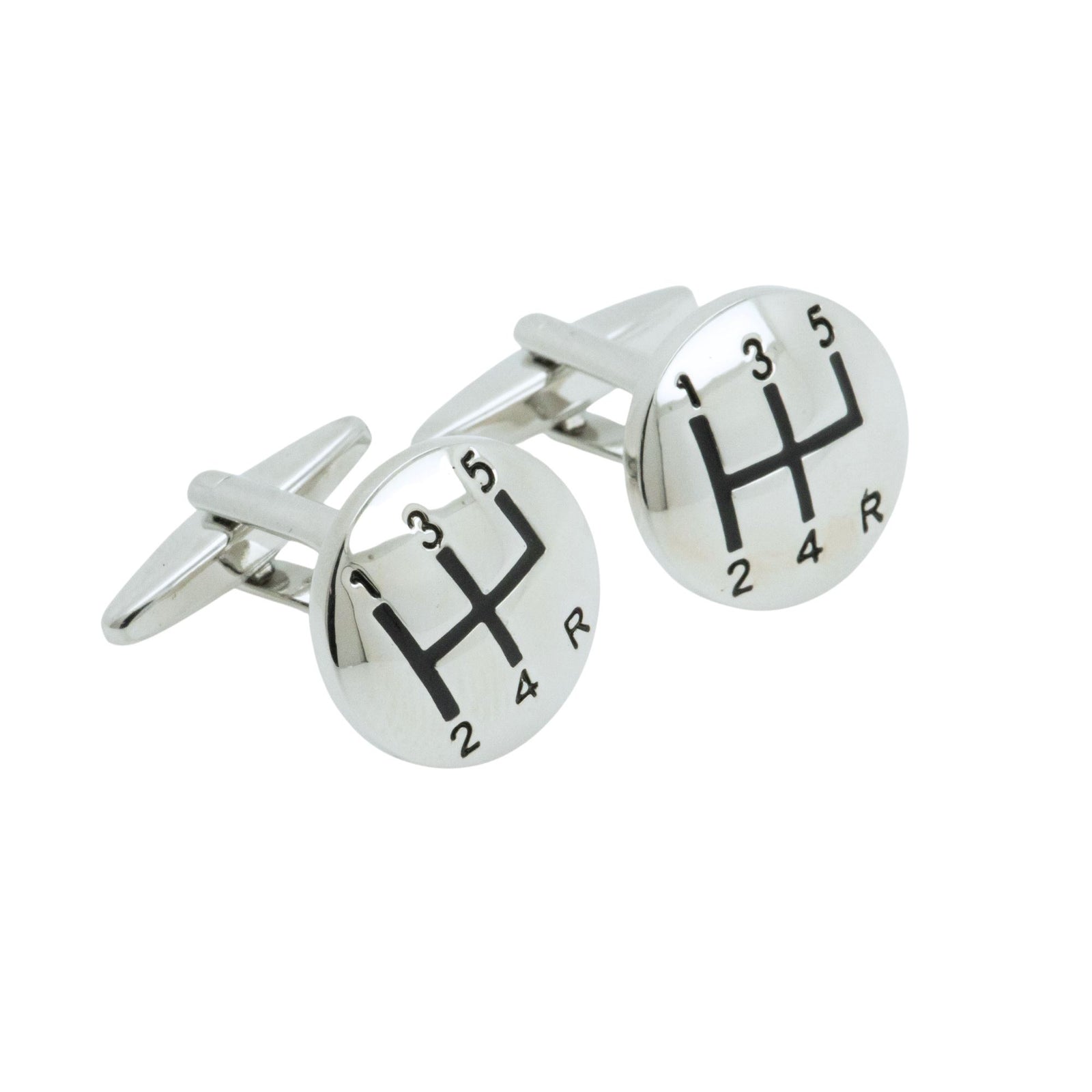 Shiny Silver Gear Shift Cufflinks Novelty Cufflinks Clinks Australia 