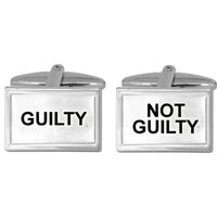 Guilty / Not Guilty Cufflinks Novelty Cufflinks Clinks Australia Guilty / Not Guilty Cufflinks