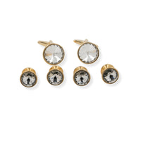 Gold Crystal Cufflinks & Stud Set Stud Sets Clinks