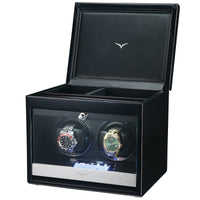 Vancouver Watch Winder for 2 Black Watch Winder Boxes Clinks