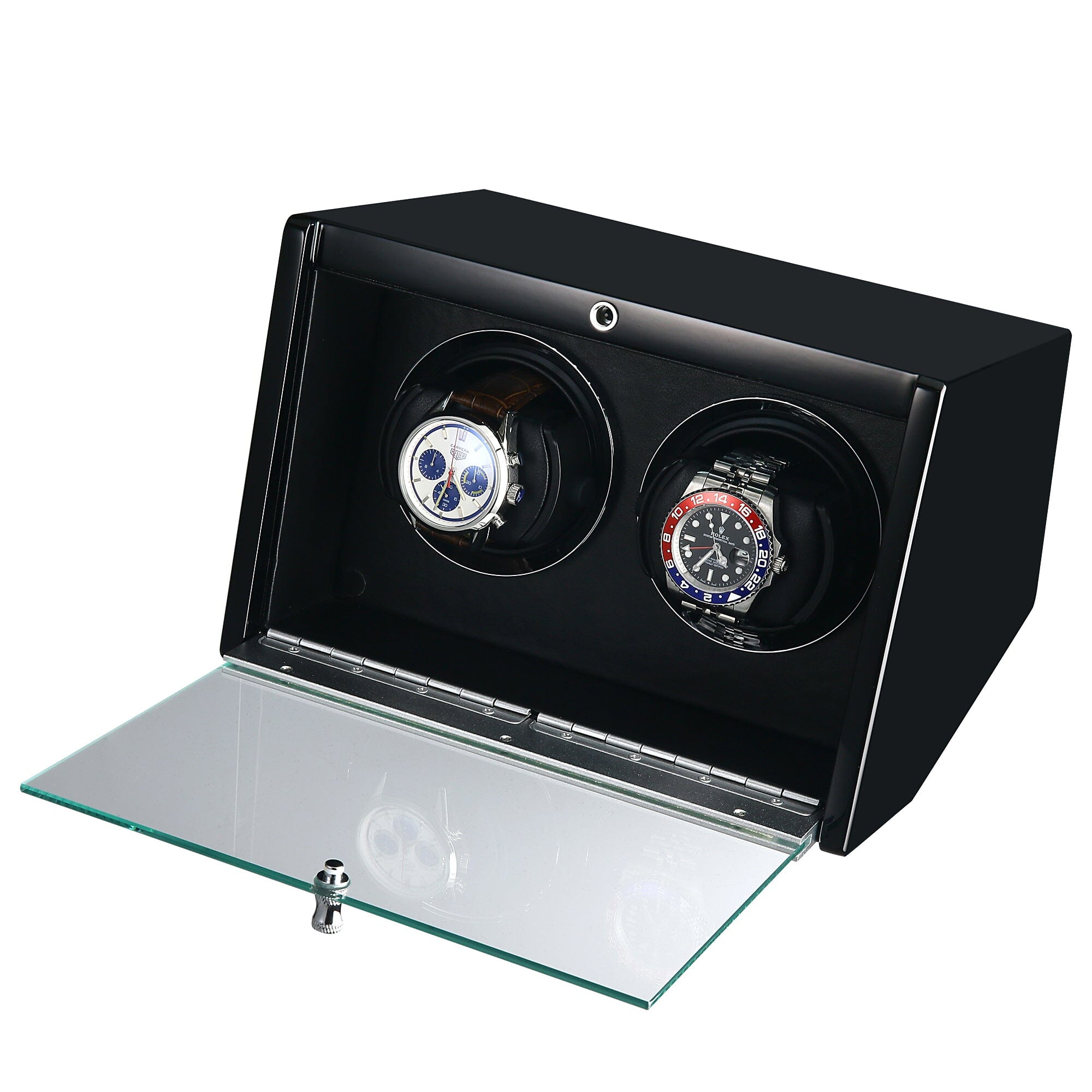 Theodore Watch Winder for 2 Black Watch Winder Boxes Clinks 