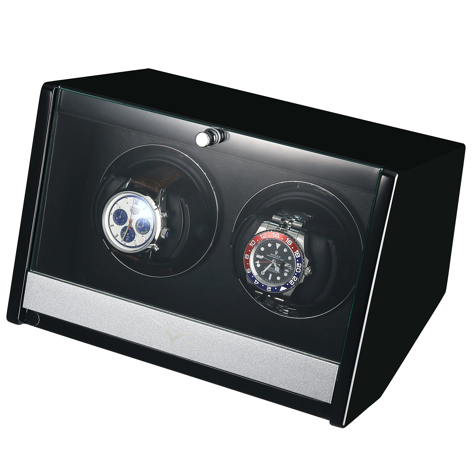 Theodore Watch Winder for 2 Black Watch Winder Boxes Clinks 