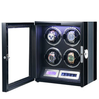Flinders Watch Winder for 4 Watches with Fingerprint Lock Watch Winder Boxes Clinks
