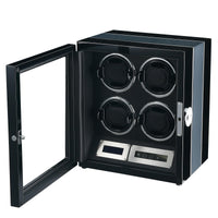 Flinders Watch Winder for 4 Watches with Fingerprint Lock Watch Winder Boxes Clinks