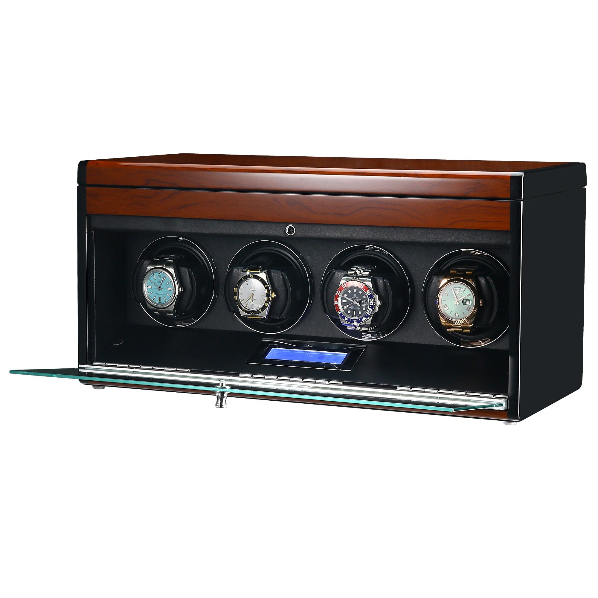 Vancouver Watch Winder for 4 Wood Grain Watch Winder Boxes Clinks 