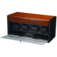 Vancouver Watch Winder for 4 Wood Grain Watch Winder Boxes Clinks
