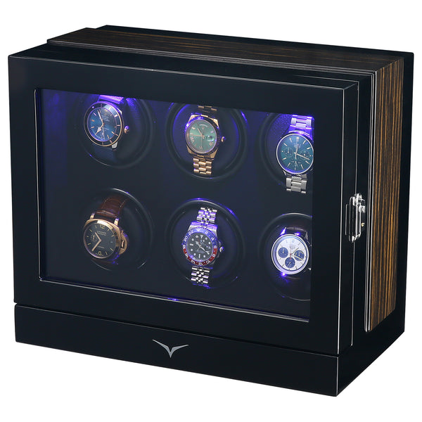 Watch Winder Box for Automatic Watches in Black| Cuffed