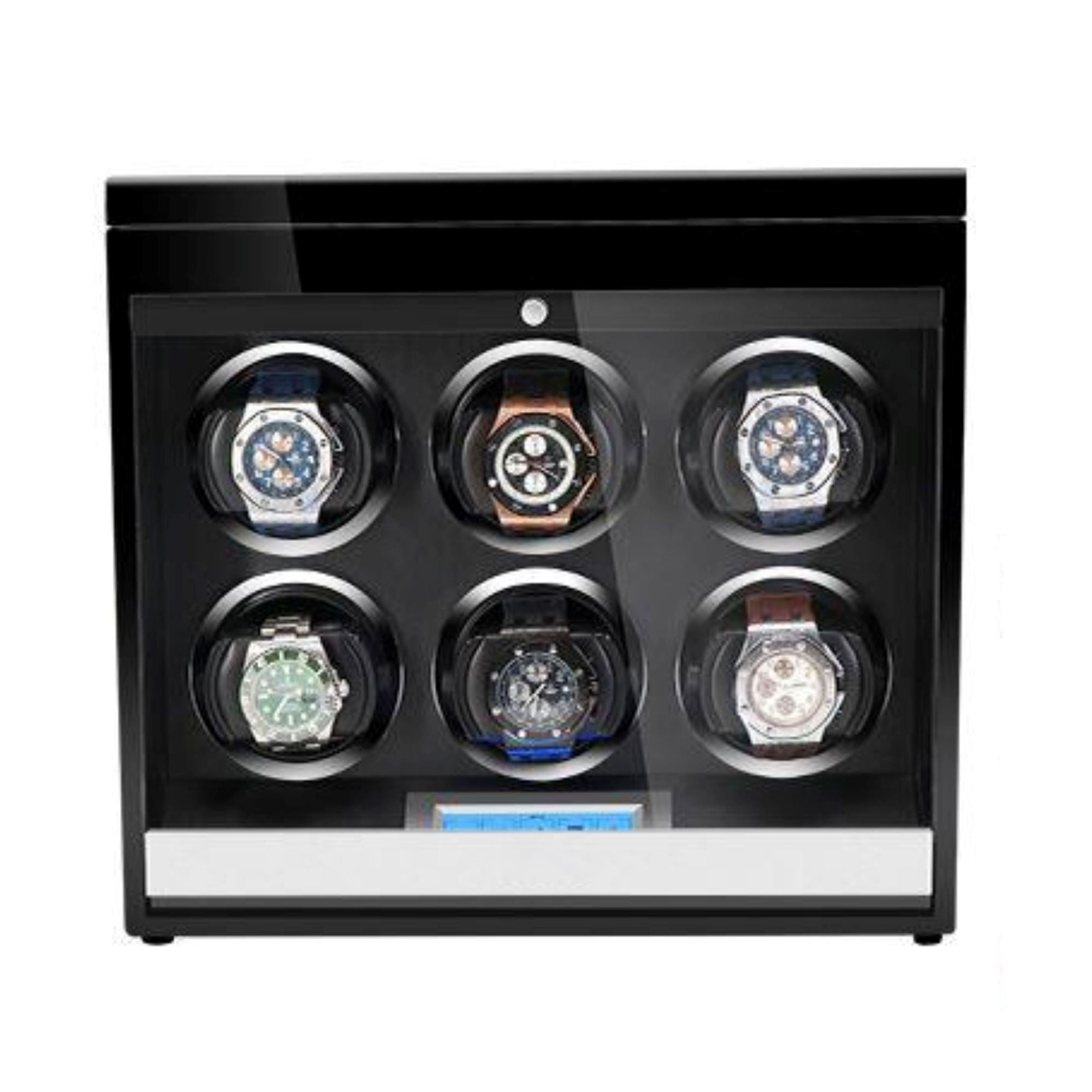 Vancouver Watch Winder for 6 Black Watch Winder Boxes Clinks 