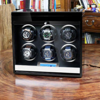 Vancouver Watch Winder for 6 Black Watch Winder Boxes Clinks