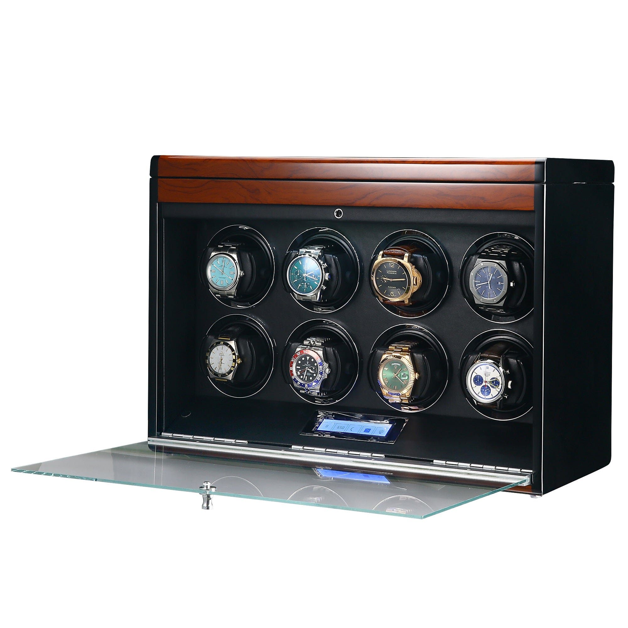 Vancouver Watch Winder for 8 Wood Grain Watch Winder Boxes Clinks 